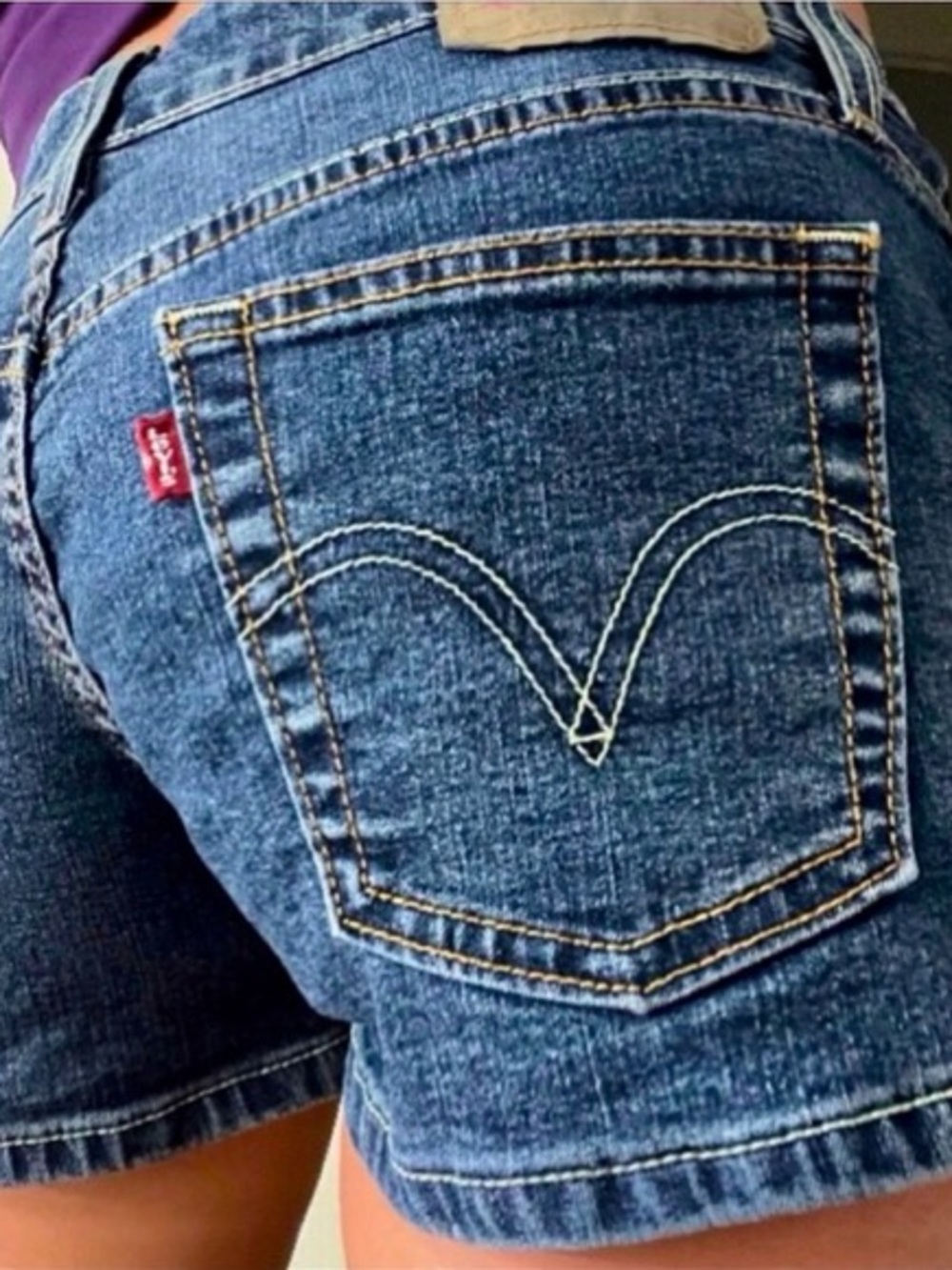 Vintage Levi’s SuperLow Stretch Denim Shorts (13 Junior)